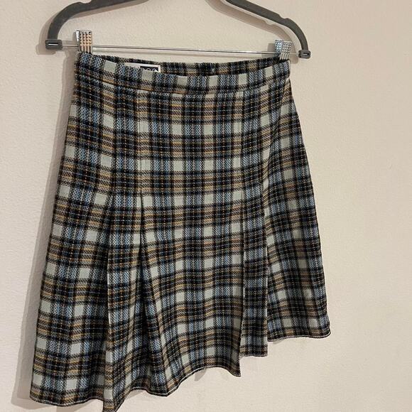 vintage pleated plaid skirt - Picture 1 of 8